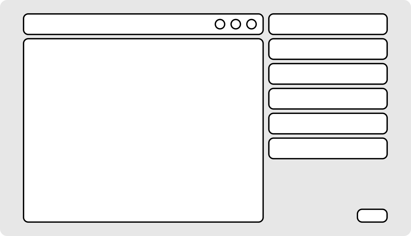 Wireframe de media fidelidad del visualizador de cocina